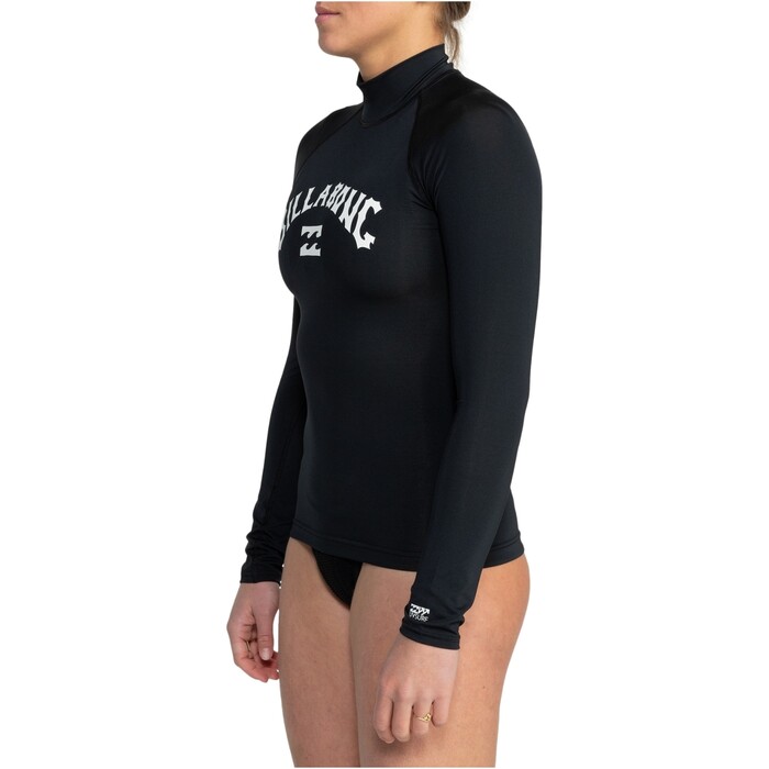 2024 Billabong Mujer Chaleco De Licra De Manga Larga Tropic Surf EBJWR03020 - Black